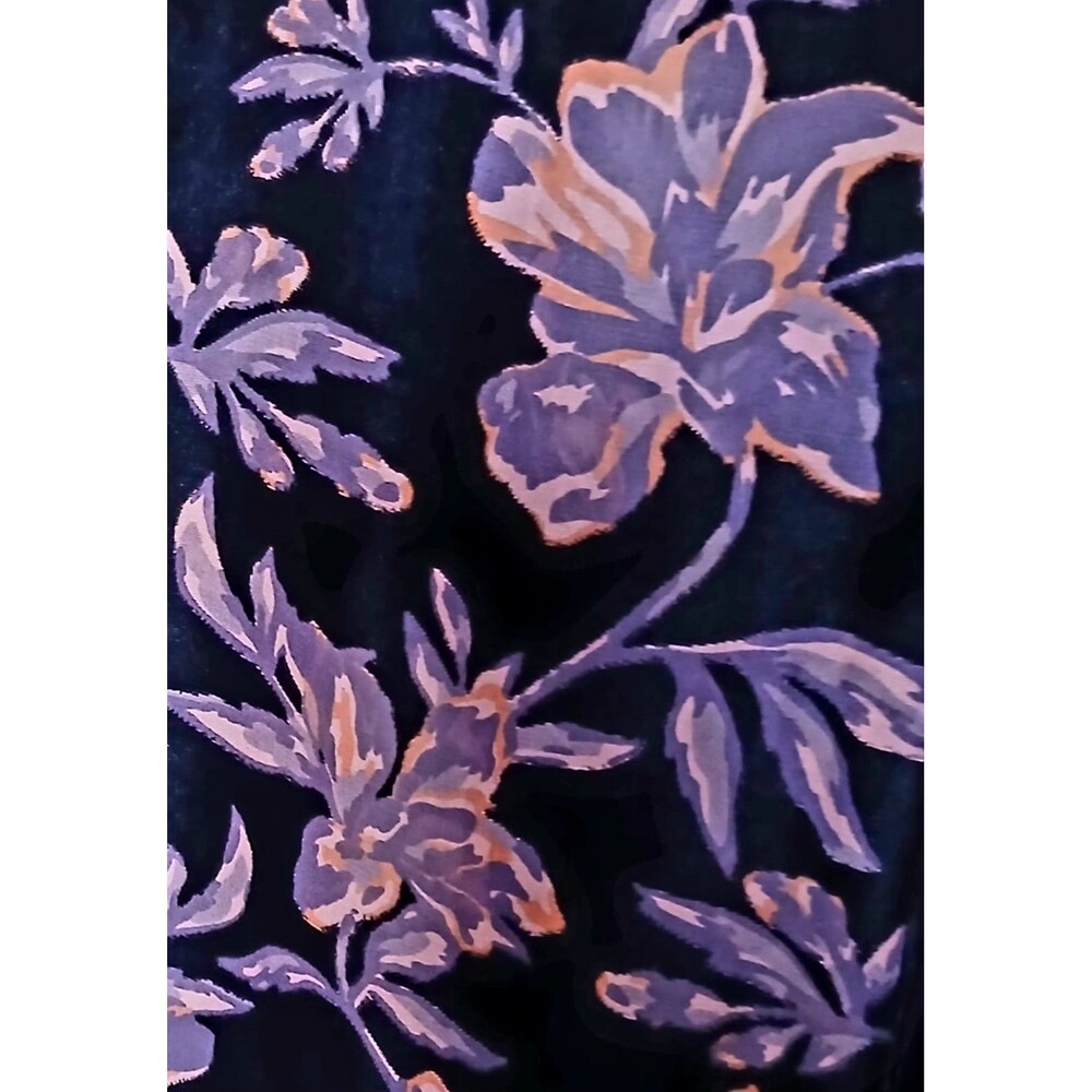 Sundance Silk Sheer Purple Floral Velvet Burnout Top S Boho Romantic Southwest - Picture 3 of 7